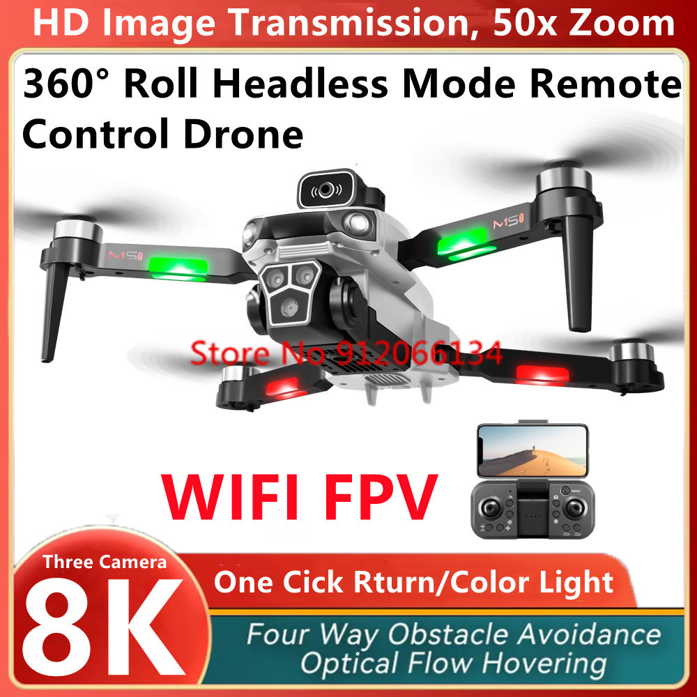 Fpv Drone Camera - 8K Three Camera WIFI FPV RC